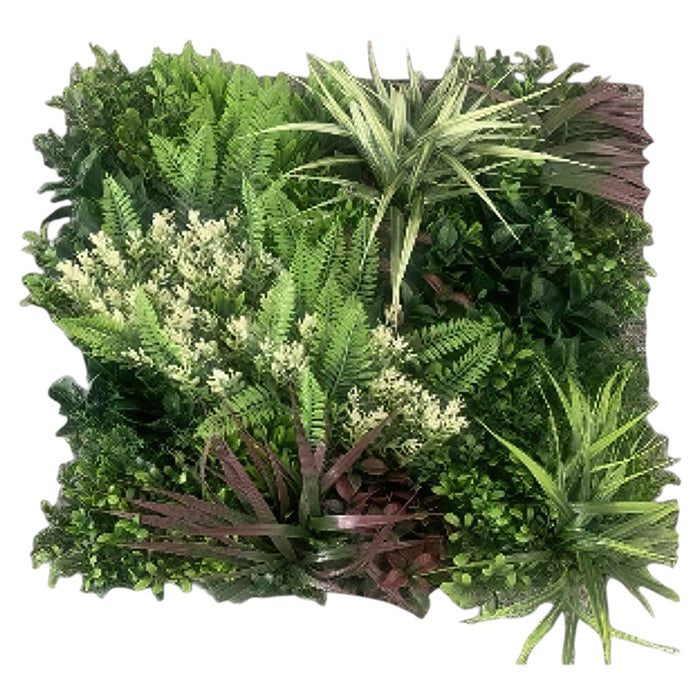 Pannelli Piante Artificiali da Parete 3D – Siepe Sintetica Verde Effetto Naturale per Interno Ester ESOTICO 100X100 CM