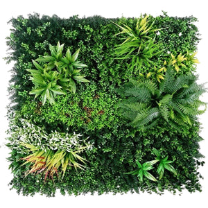 Pannelli Piante Artificiali da Parete 3D – Siepe Sintetica Verde Effetto Naturale per Interno Est TROPICALE 100X100 CM