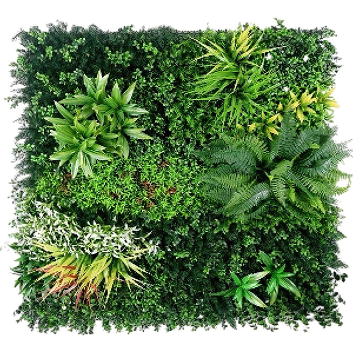 Pannelli Piante Artificiali da Parete 3D – Siepe Sintetica Verde Effetto Naturale per Interno Est TROPICALE 100X100 CM