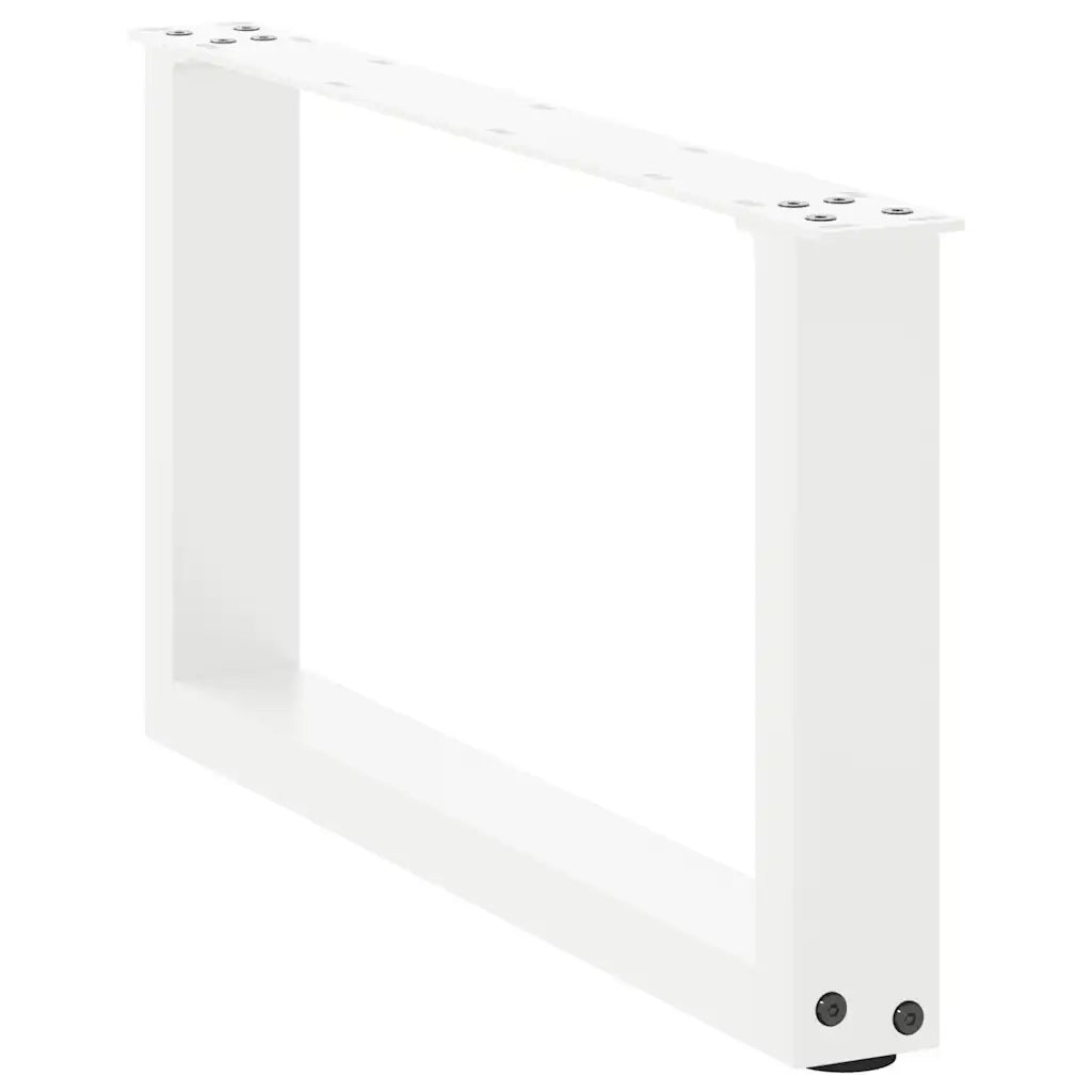 Gambe per Tavolino da Caffè a Forma di U 2 pz Bianche 60x(30-31) cm Acciaio 4013141