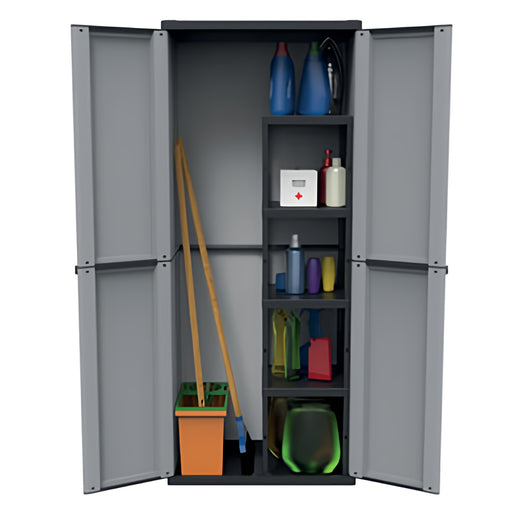 Armadio Portascope J-LINE 368 2 Ante Ripiani Regolabili,Resistente e Salvaspazio