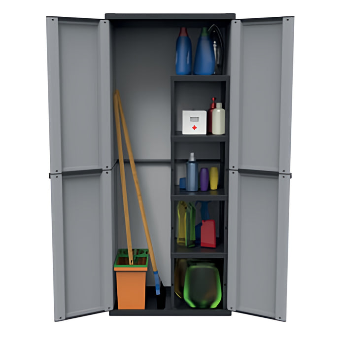 Armadio Portascope J-LINE 368 2 Ante Ripiani Regolabili,Resistente e Salvaspazio