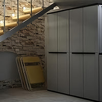 Armadio Portascope J-LINE 368 2 Ante Ripiani Regolabili,Resistente e Salvaspazio