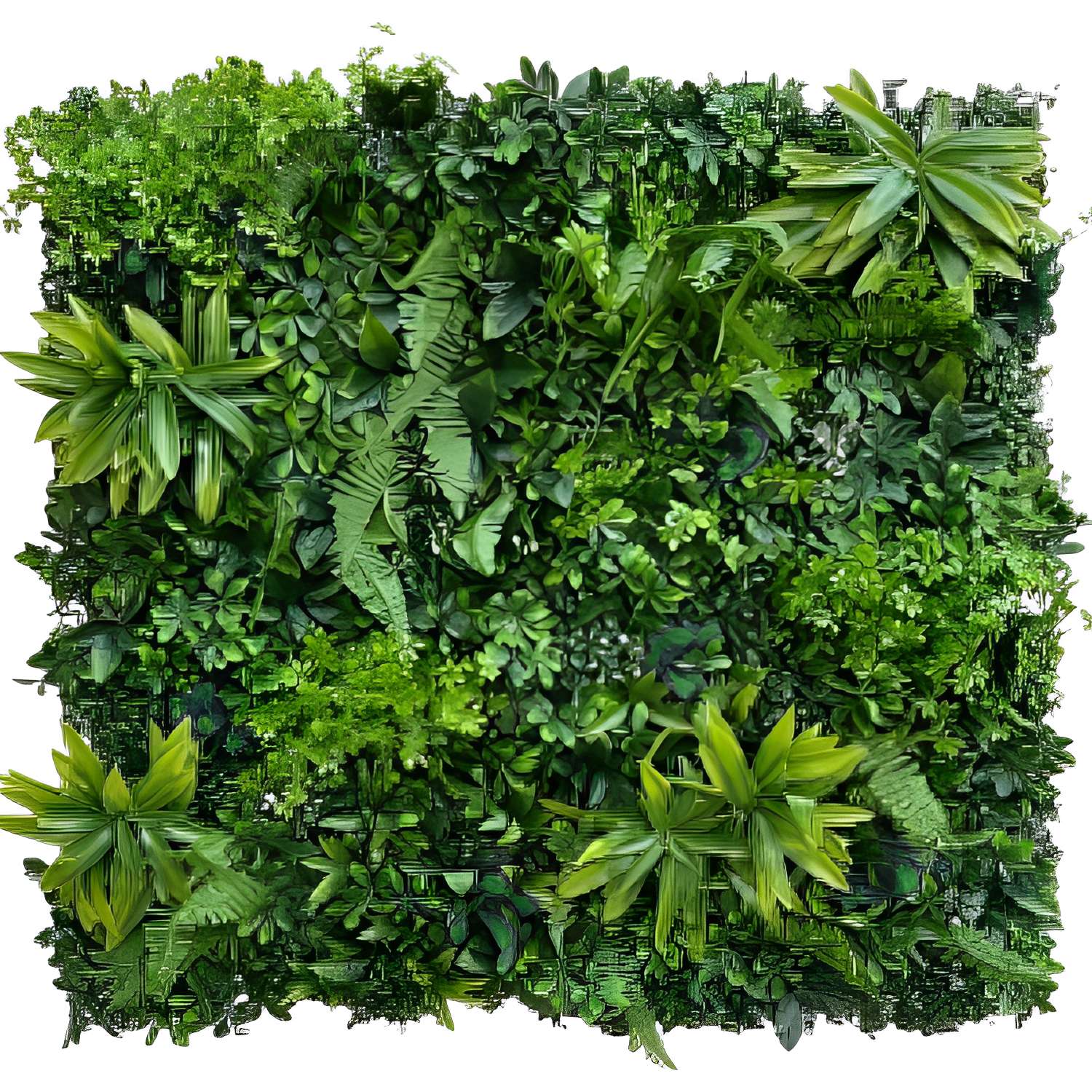 Pannelli Piante Artificiali da Parete 3D – Siepe Sintetica Verde Effetto Naturale per Interno Esterno BOSCO 100X100 CM