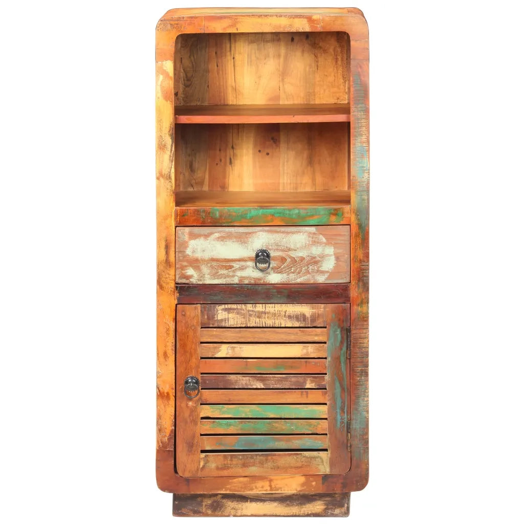 Credenza Alta 45x32x110 cm in Legno Massello di Recupero 320465