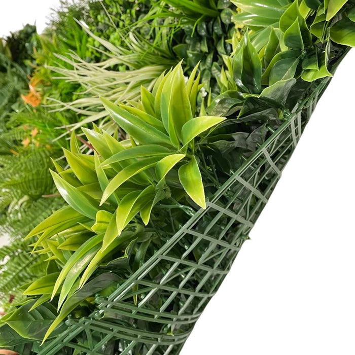 Pannelli Piante Artificiali da Parete 3D – Siepe Sintetica Verde Effetto Naturale per Interno Est TROPICALE 100X100 CM