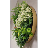 Pannelli Piante Artificiali da Parete 3D – Siepe Sintetica Verde Effetto Naturale per Inter FOGLIAME CON CORNICE 50 CM