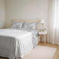 Set Lenzuola Singolo con Stampa Sopra Sotto e Federa Linea Ida Vesta