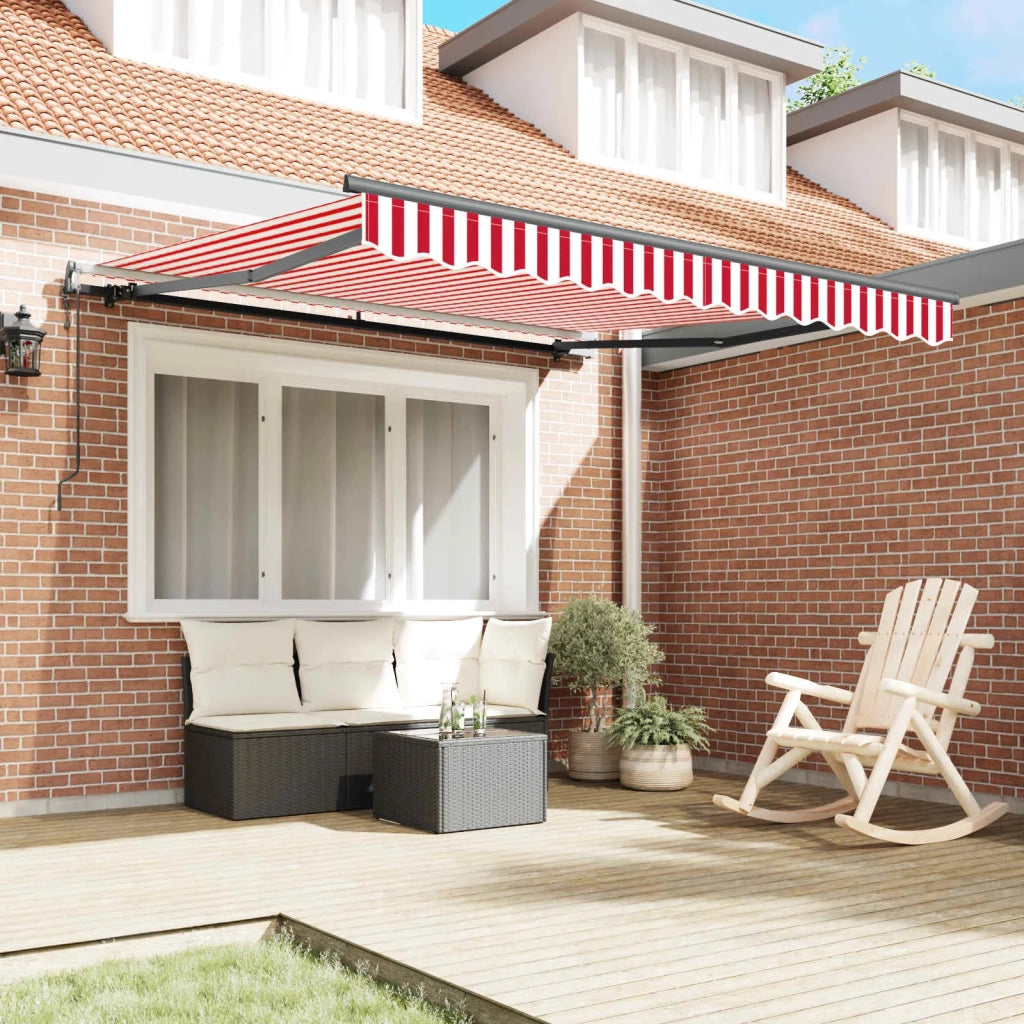 Tenda Retrattile Rosso e Bianco 300 x 250 cm 3329985