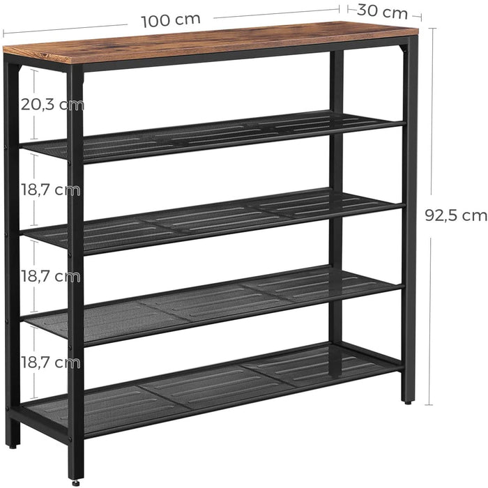 Scarpiera Valora LBS15BX in ferro rustico per corridoio