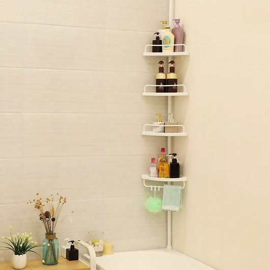 Valora MENSOLA TELESCOPICA PER BAGNO Bianca Regolabile Salvaspazio