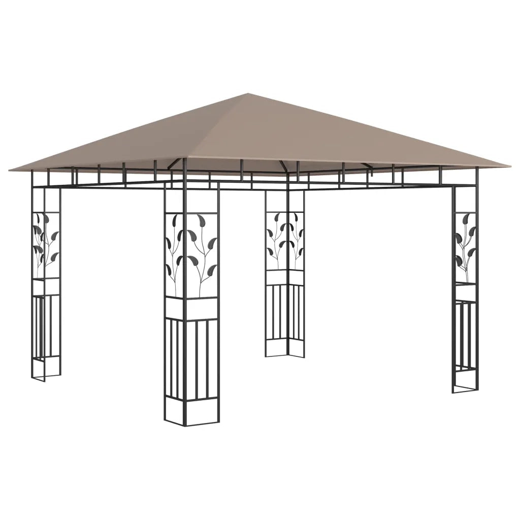 Gazebo con Zanzariera Luci LED 3x3x2,73 m Grigio Talpa  cod mxl 60245