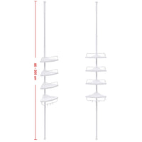 Valora MENSOLA TELESCOPICA PER BAGNO Bianca Regolabile Salvaspazio