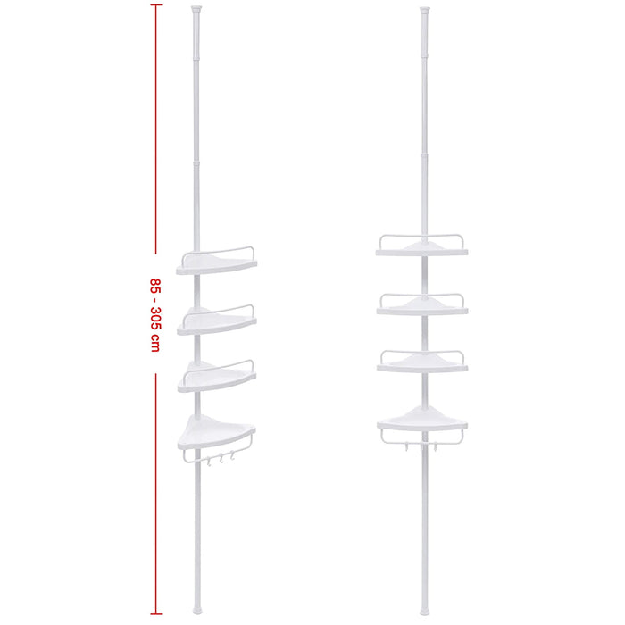 Valora MENSOLA TELESCOPICA PER BAGNO Bianca Regolabile Salvaspazio