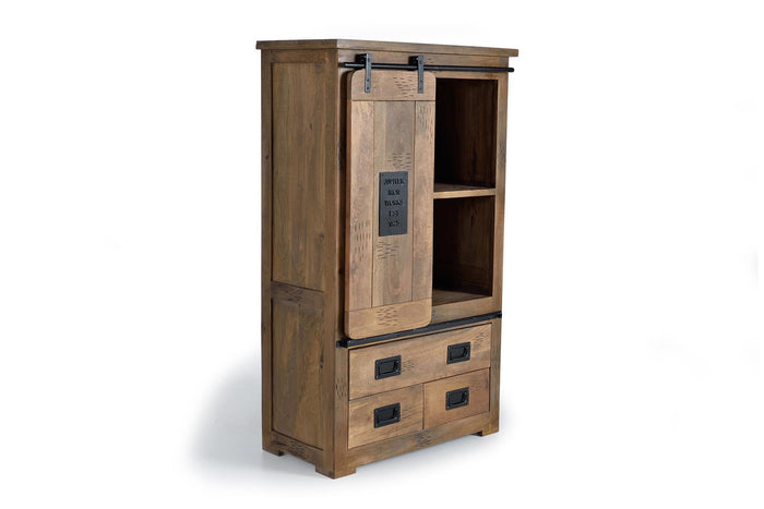 Armadio in legno di mango e metallo