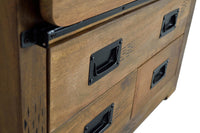 Armadio in legno di mango e metallo