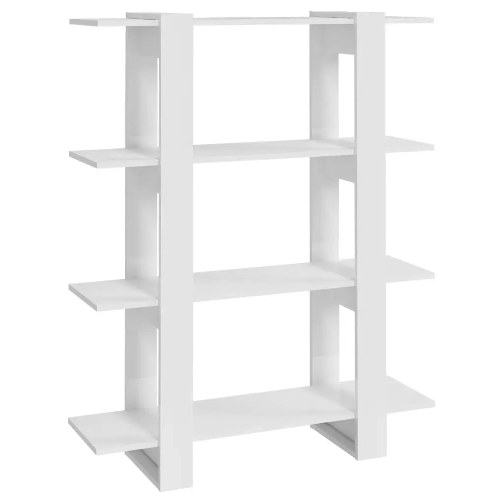 Libreria/Divisorio Bianco Lucido 100x30x123,5 cm 811544
