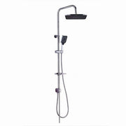 Trade Shop - Asta Saliscendi Cromata Colonna Doccia Soffione Fisso Doccetta Portasapone 87307 -