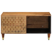 Tavolino da Salotto 80x50x40 cm Legno Massello di Mango 358288