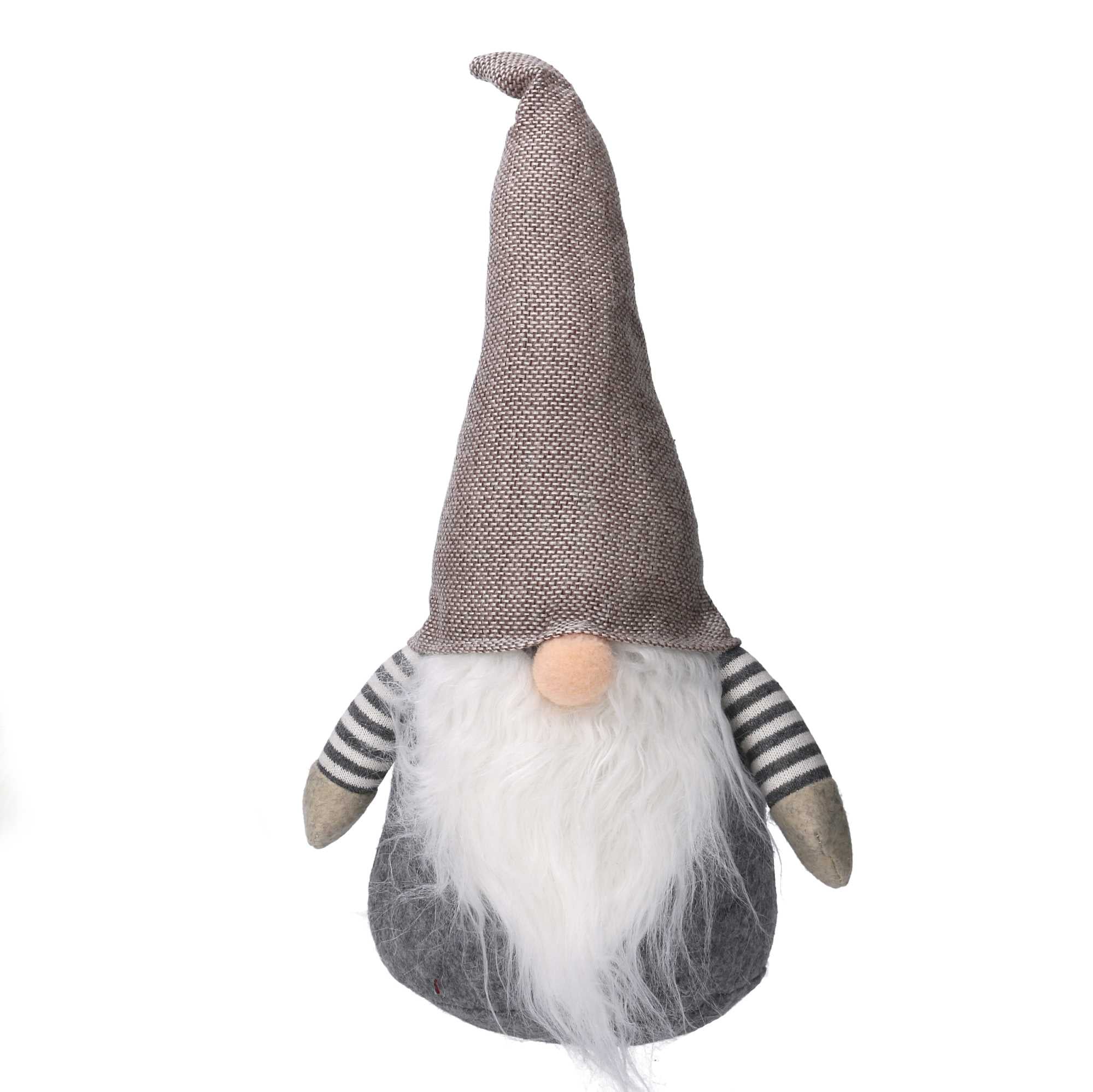 Gnomo tessuto grigio e beige cm xh45