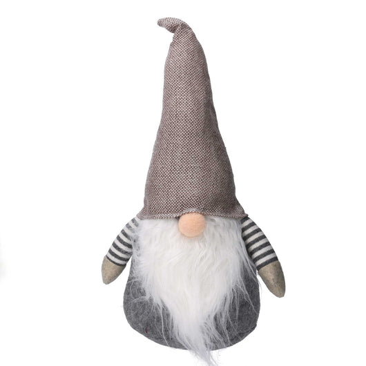 Gnomo tessuto grigio e beige cm xh45