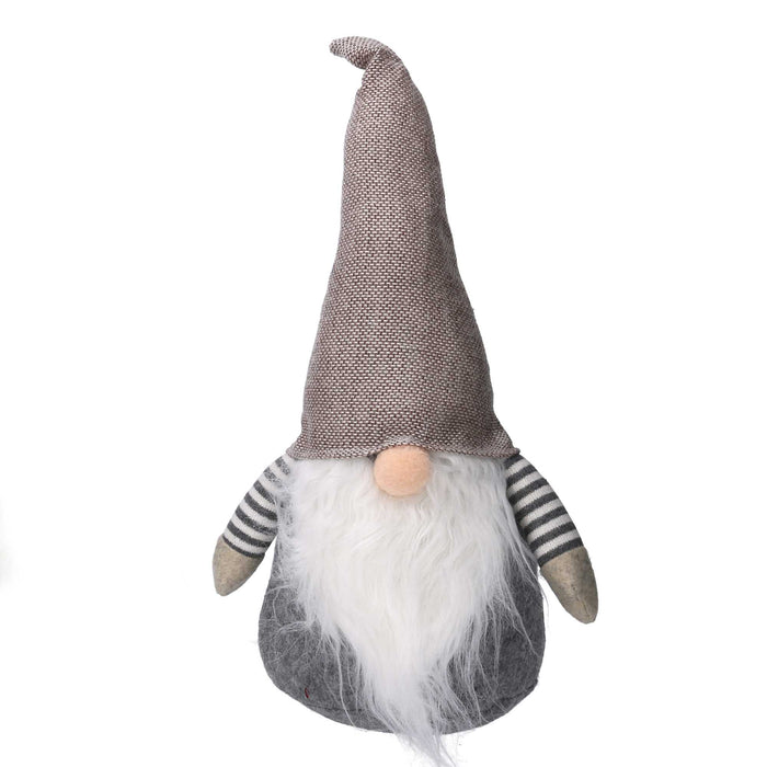 Gnomo tessuto grigio e beige cm xh45