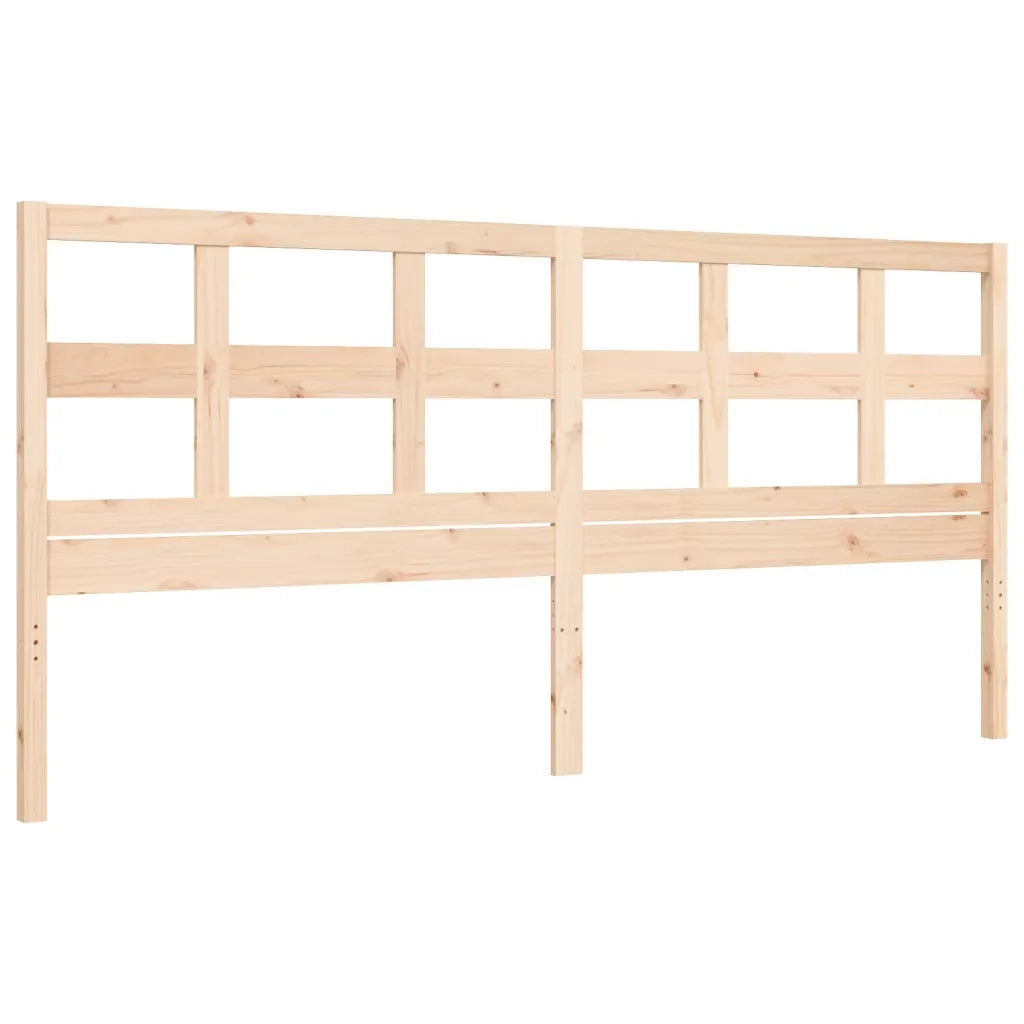 Giroletto con Testiera-Struttura Letto con testiera 200x200 cm in Legno Massello 634908