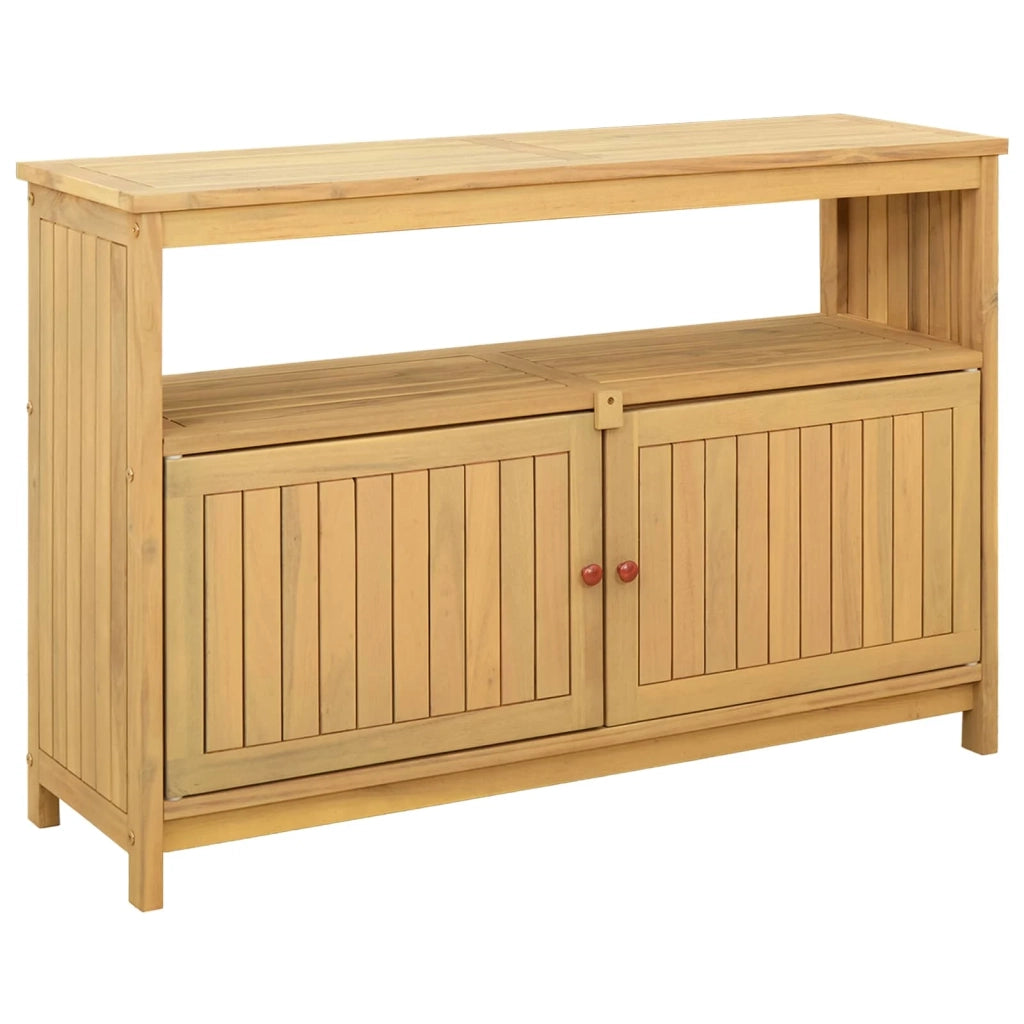 Tavolo consolle da giardino Acacia chiaro 110 x 35 x 75 cm