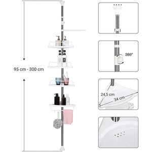 Mensola telescopica per bagno VALORA - Organizza lo spazio con portasciugamani BCB02SW