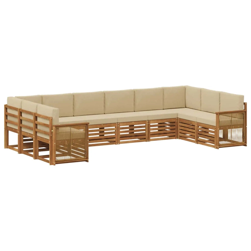 Set di divani da esterno 7 pz Naturale 3384899