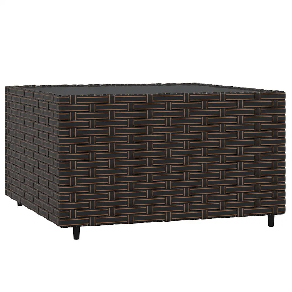Set Mobili da Giardino 4 pz con Cuscini in Polyrattan Marrone CFW2148575