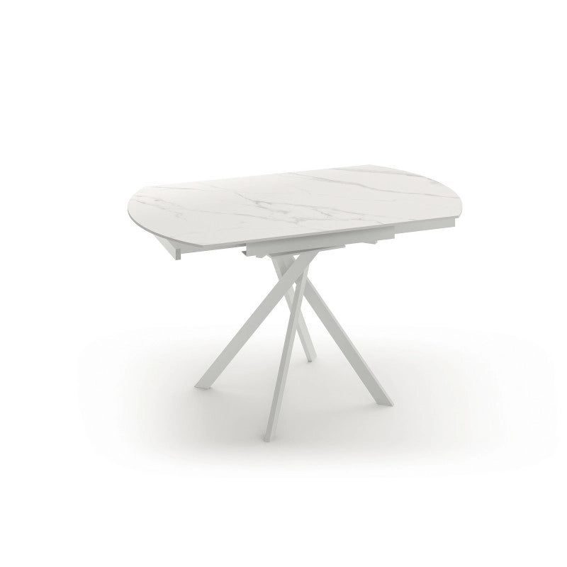 Tavolo allungabile con top in ceramica Roll 120cm X 80-120cm H 76cm Stones