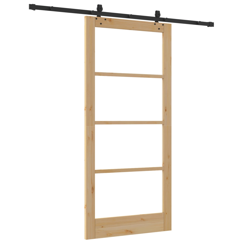 Set di porte scorrevoli  con hardware 'ORKDAL'Legno massello e vetro