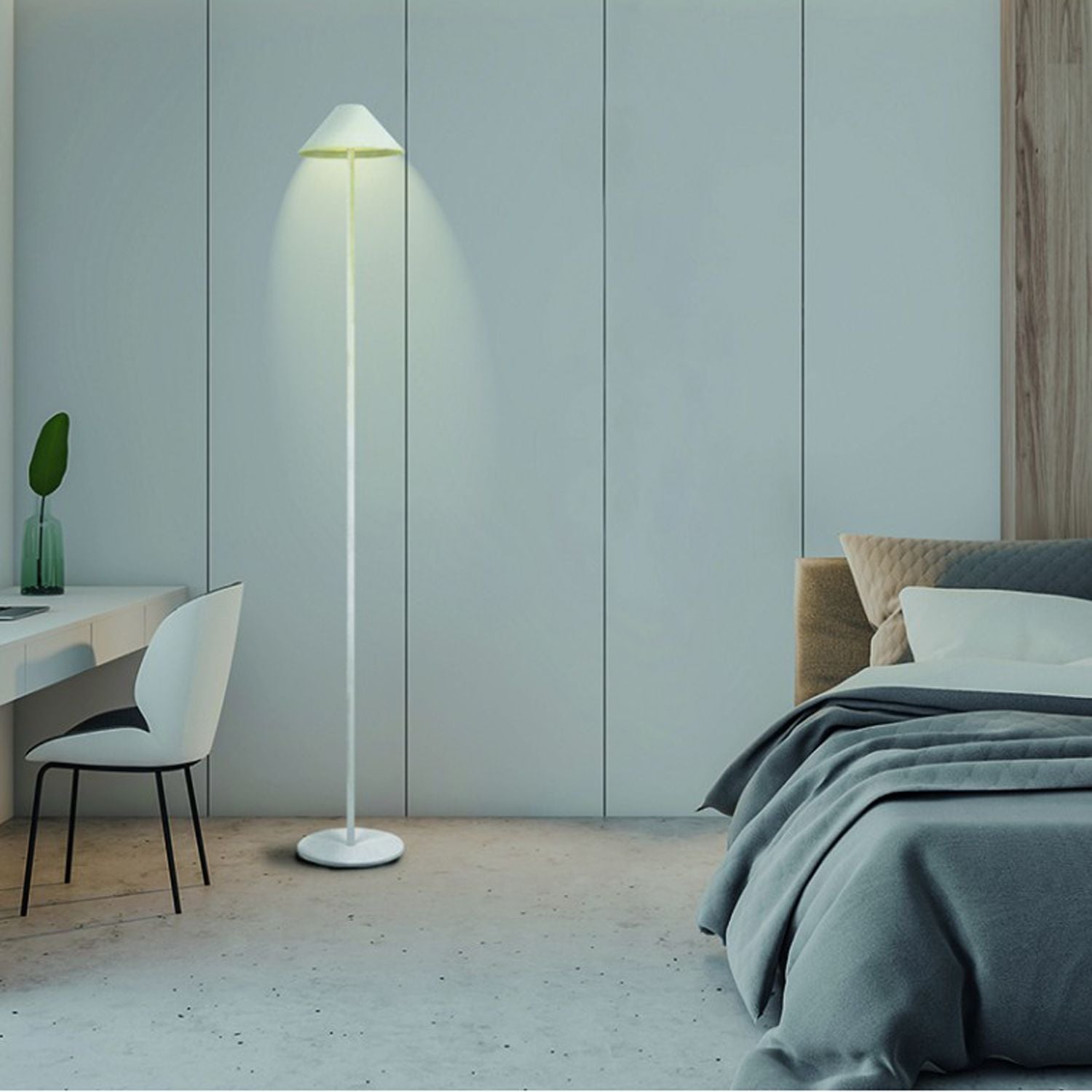 Liberty Lampada da Terra LED 3W 3000K – Ricaricabile a Batteria, Dimmer Touch, USB-C, Portatile per Interno ed  Bianco