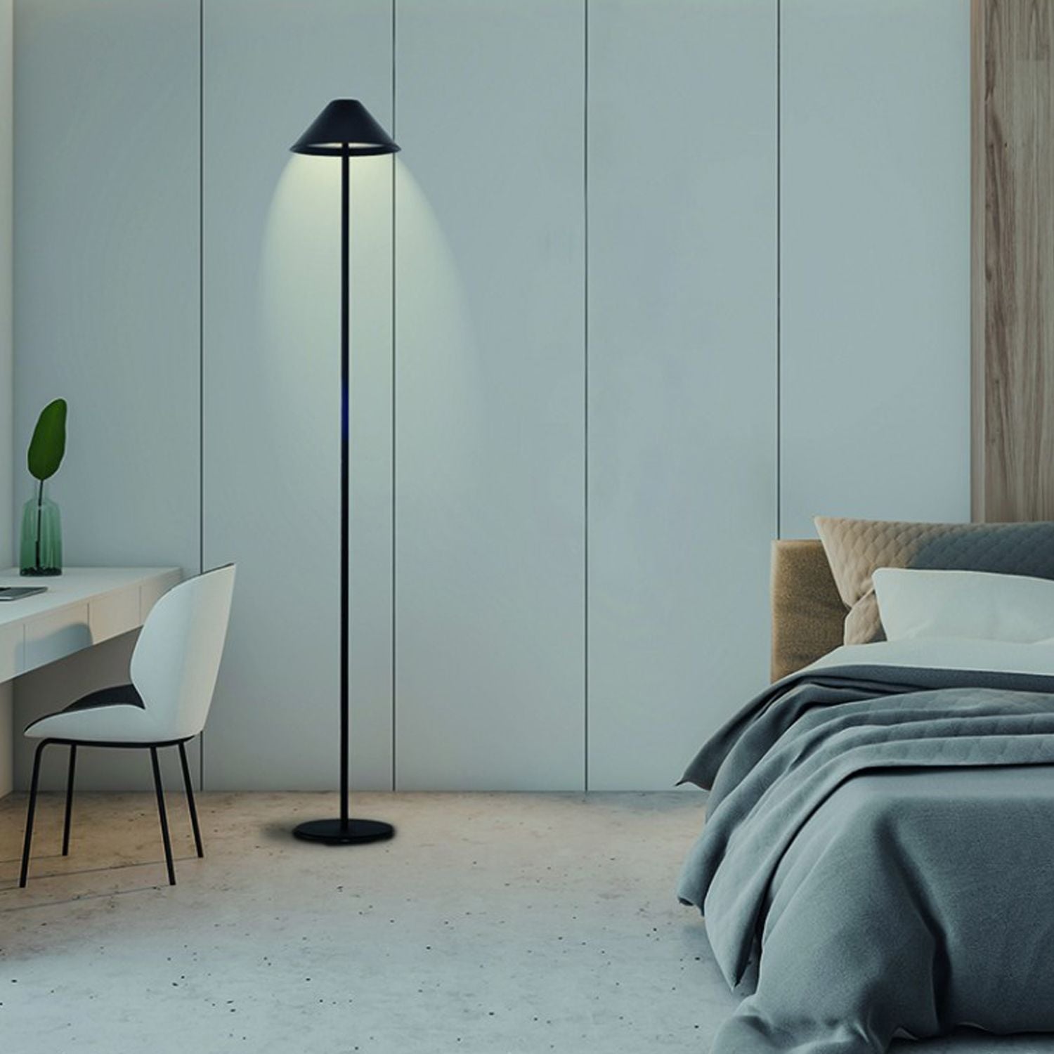 Liberty Lampada da Terra LED 3W 3000K – Ricaricabile a Batteria, Dimmer Touch, USB-C, Portatile per Interno ed Es Nero