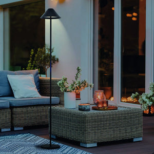 Liberty Lampada da Terra LED 3W 3000K – Ricaricabile a Batteria, Dimmer Touch, USB-C, Portatile per Interno ed Es Nero