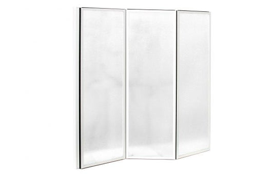 Box Sopravasca con ante pieghevoli in acrilico e telaio bianco - Pieghevole 3 Ante Misura: 180-181 x H 140 cm