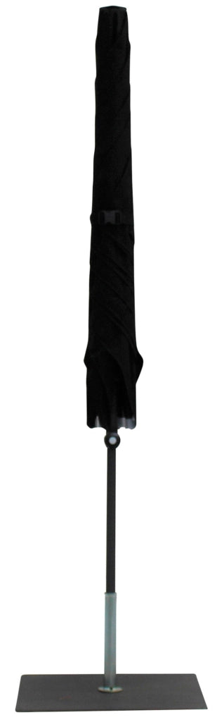 Ombrellone da Giardino 2x2 m Palo Ø38 mm in Alluminio Tessuto Olefin Trend Nero