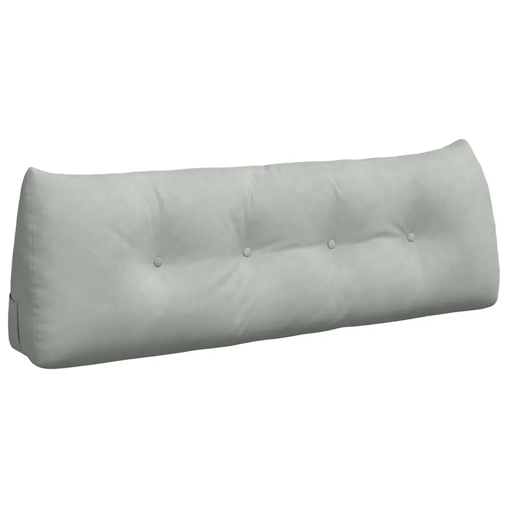 Cuscino per Schiena Grigio chiaro 140 x 24 x 50 cm Velluto 42014516