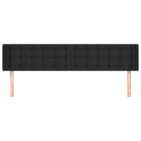 Testiera ad Orecchio Nera 183x16x78/88 cm in Similpelle 3118870