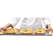 Tagliere da Cucina 30x60 cm  In Legno e Acciaio Giusto