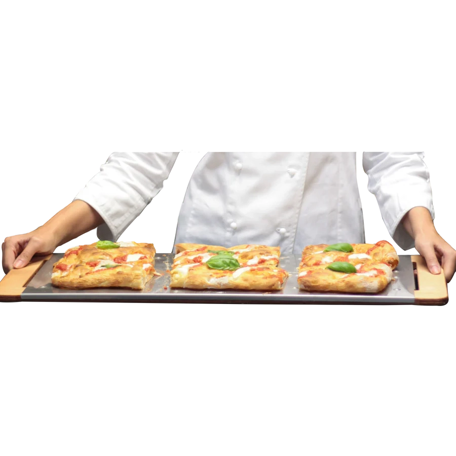 Tagliere da Cucina 30x60 cm  In Legno e Acciaio Giusto