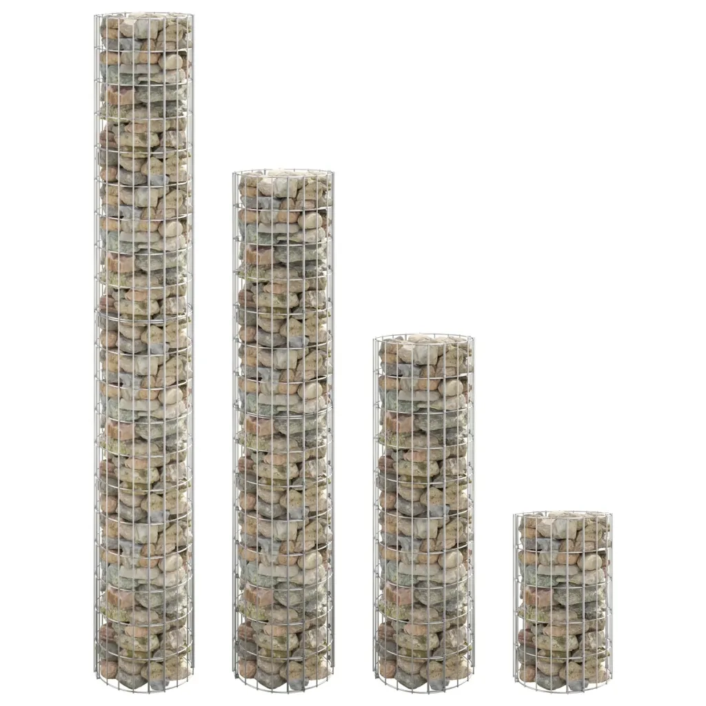 Fioriere | Cassetta per fiori | Vaso Rialzate Gabbioni Circolari 4 pz ?30x50/100/150/200 cm
