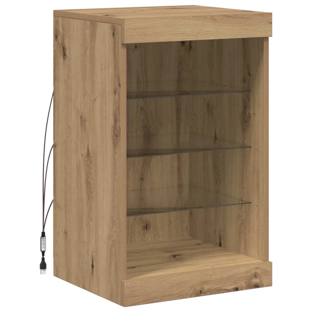 Credenza | Madia LED Rovere artigianale 41 x 37 x 67 cm Legno multistrato
