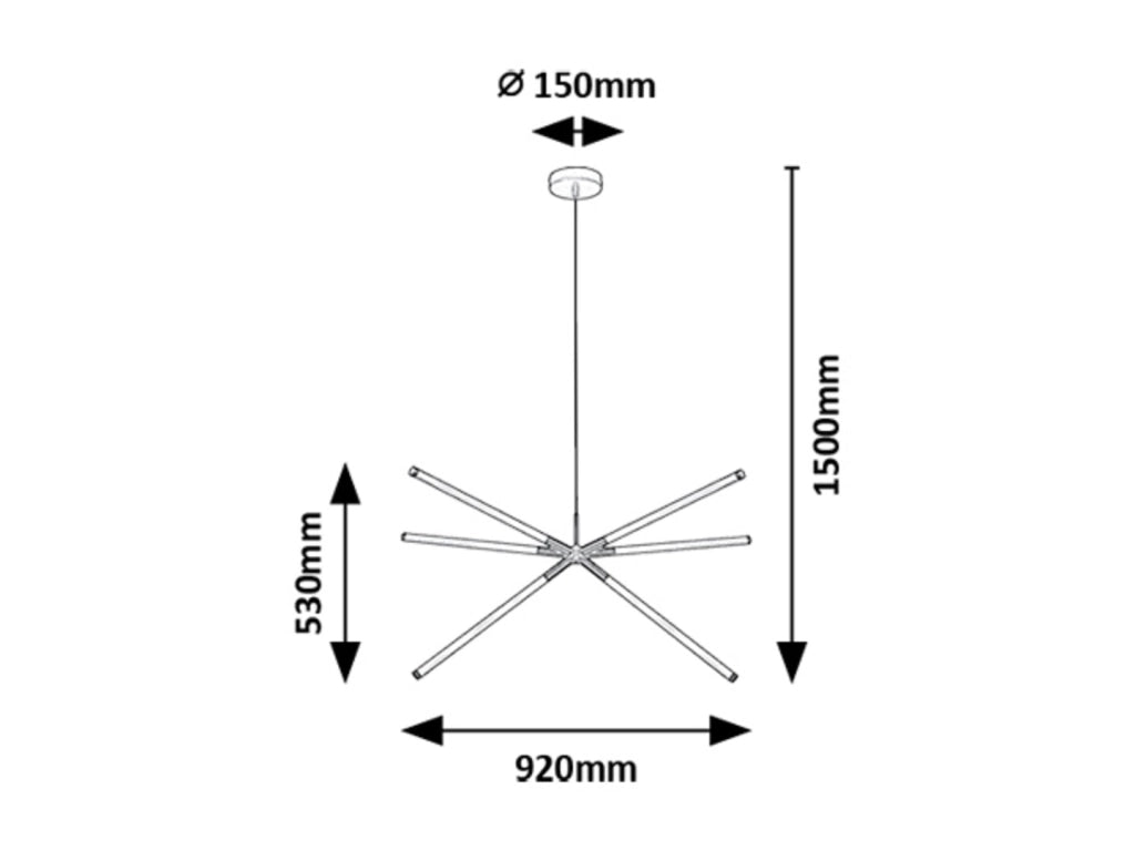 Lampada sospensione minimal bianco/nera NIVARO Rabalux 36W LED