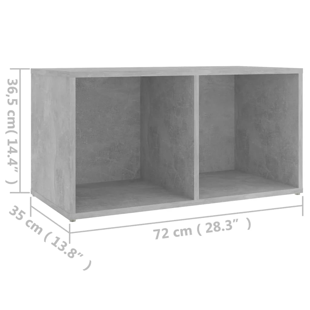 Mobile TV multimediale mensola TV credenza TV sala da pranzo soggiorno camera da letto 72 x 35 x 36,5 cm legno ingegnerizzato grigio 02_0026198