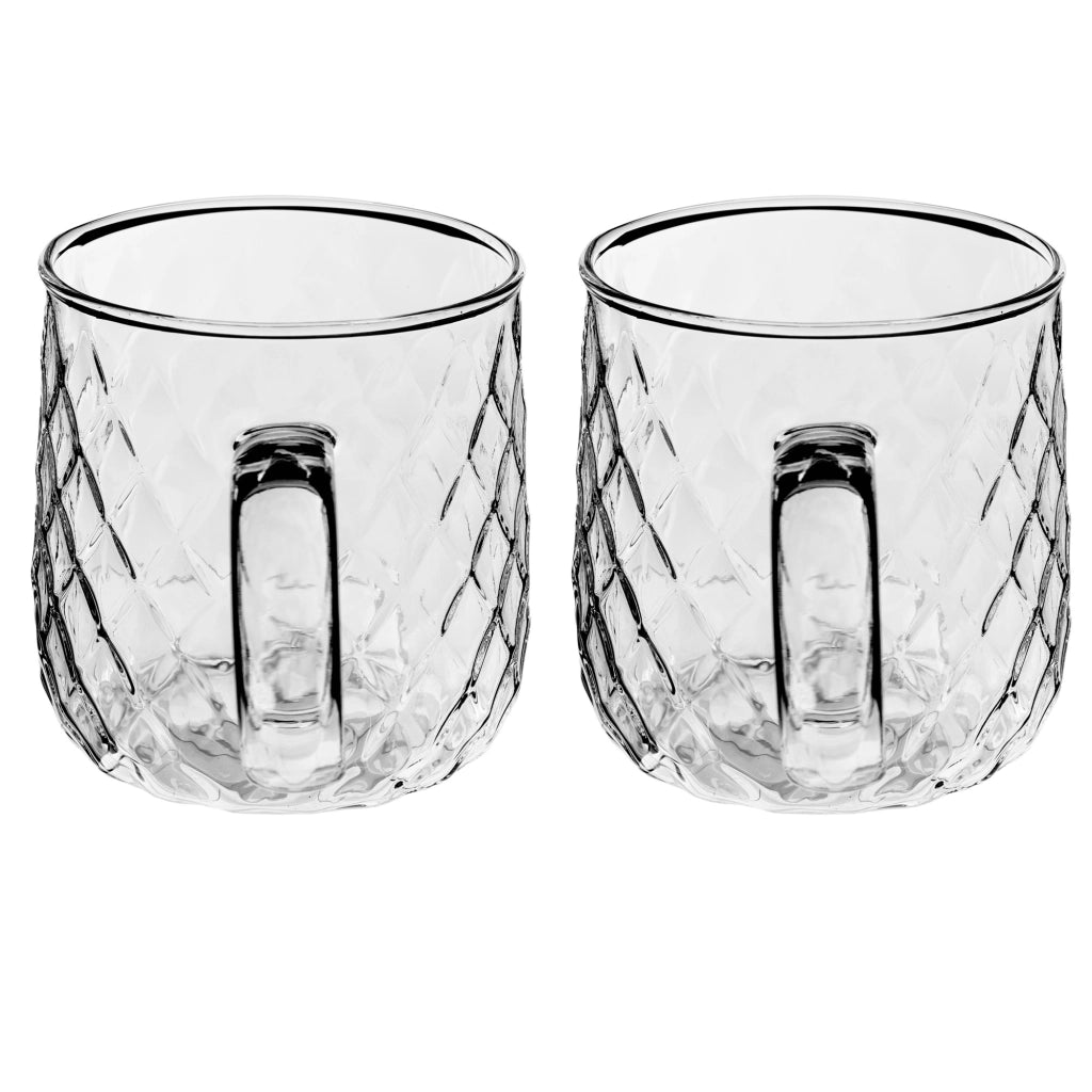 Set di 2 bicchieri da tè KADAX con manico per caffè, 350 ml.