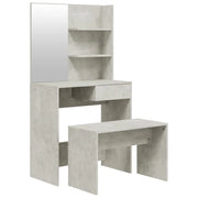 Set da toeletta dal design contemporaneo 74,5 x 40 x 141 cm grigio cemento 02_0006293