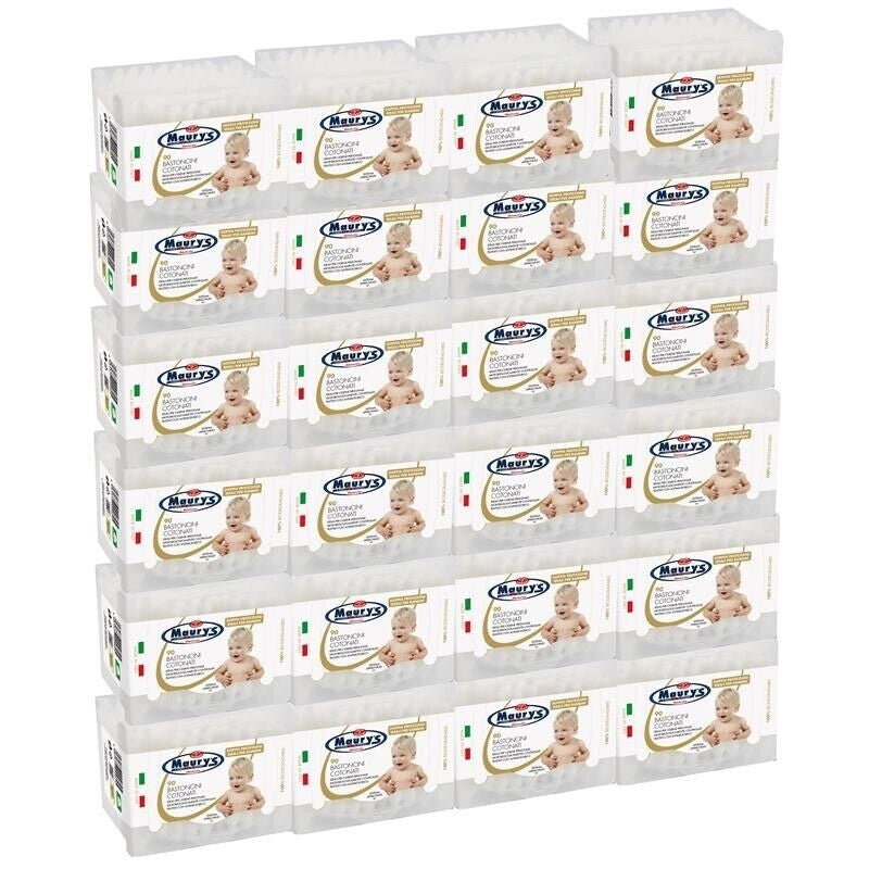 2160 MAURY'S COTTON FIOC BASTONCINI COTONATI PER BAMBINI E NEONATI BIANCHI