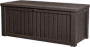 Baule da Giardino Rockwood, 570L, Effetto Legno, Marrone, 155x72,4x64,4H cm